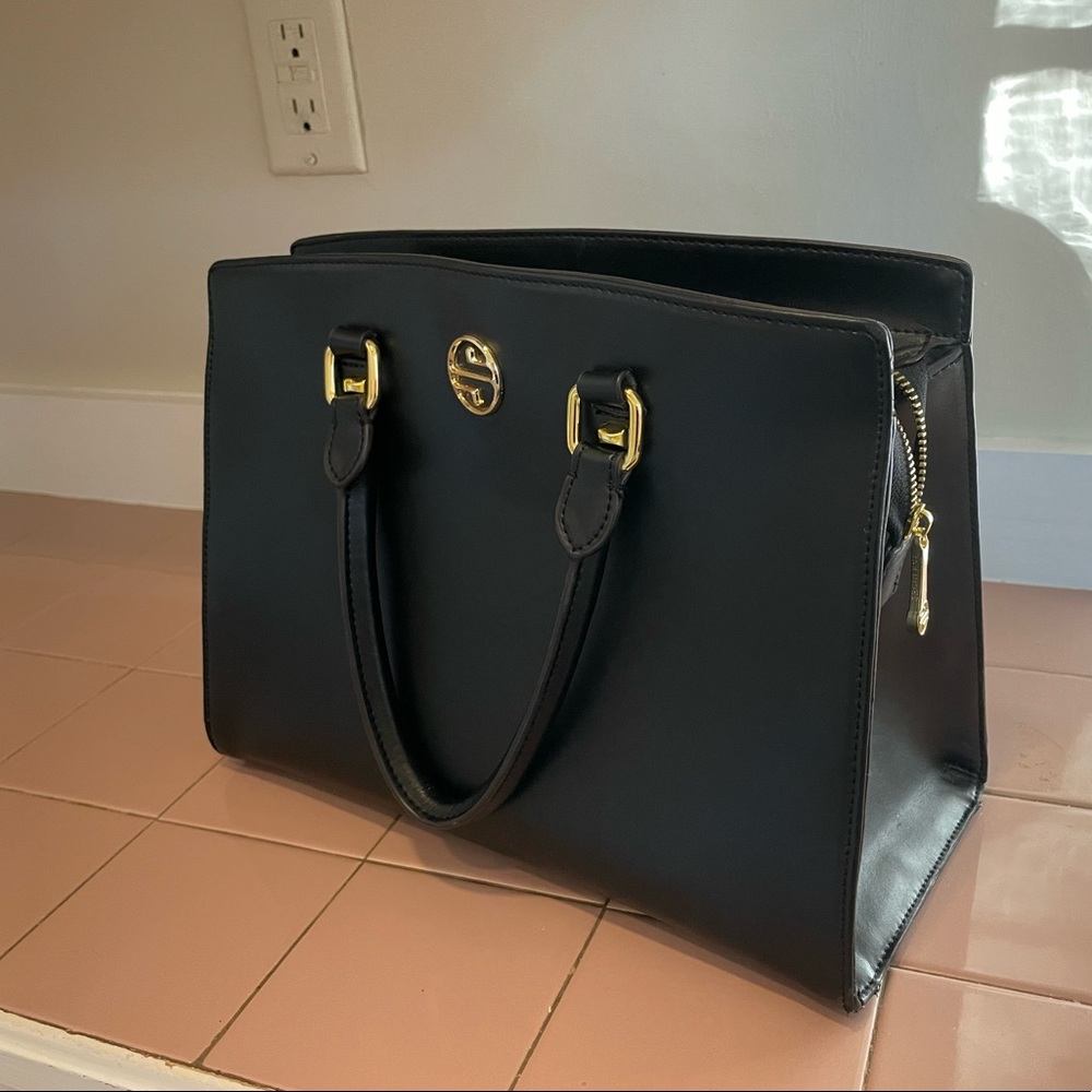 Segolene En Cuir Black Tote
